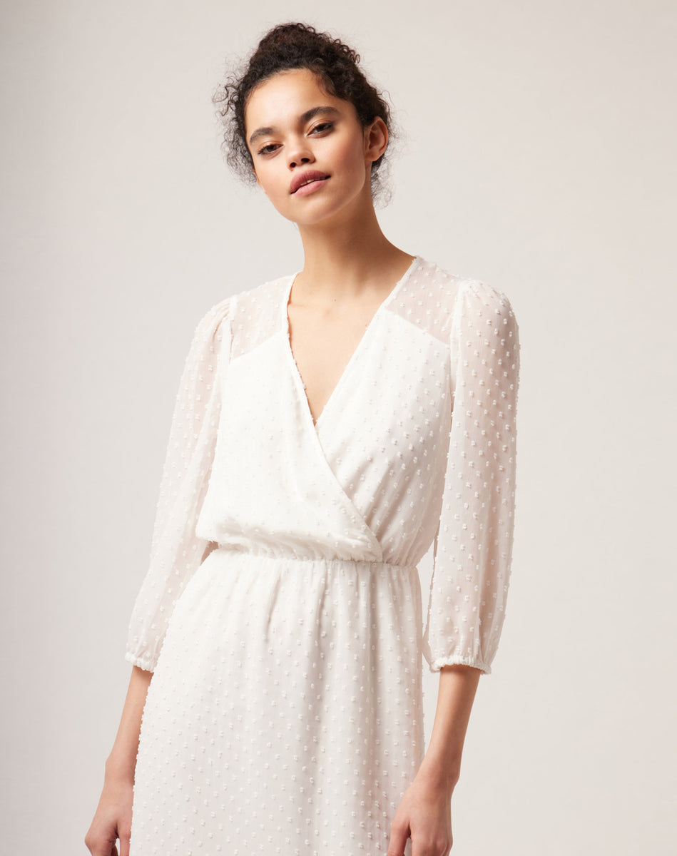 Vestido corto Color Blanco | Vestidos Mujer | NafNaf España