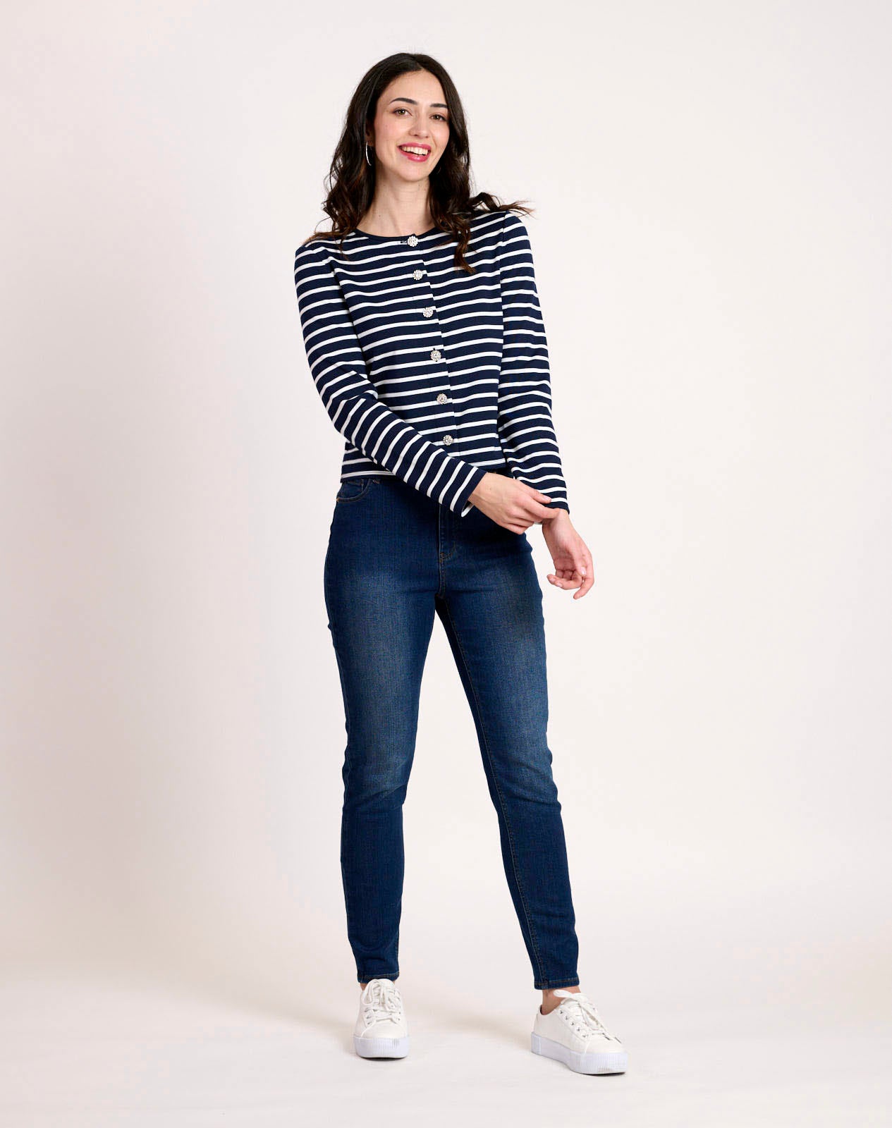 Camiseta joya Azul Eléctrico Camisetas Mujer NafNaf España NAF