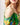 Top estampado hawaiano y mangas abullonadas