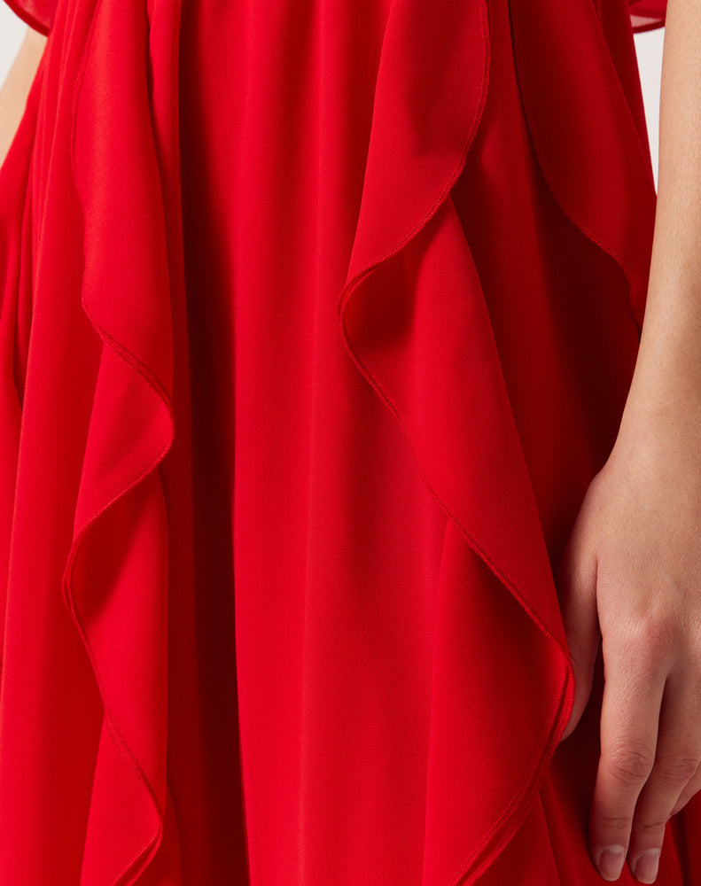 Vestido largo tirantes Color Rojo | Mujer | NafNaf España