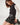 Chaleco negro con mangas crochet