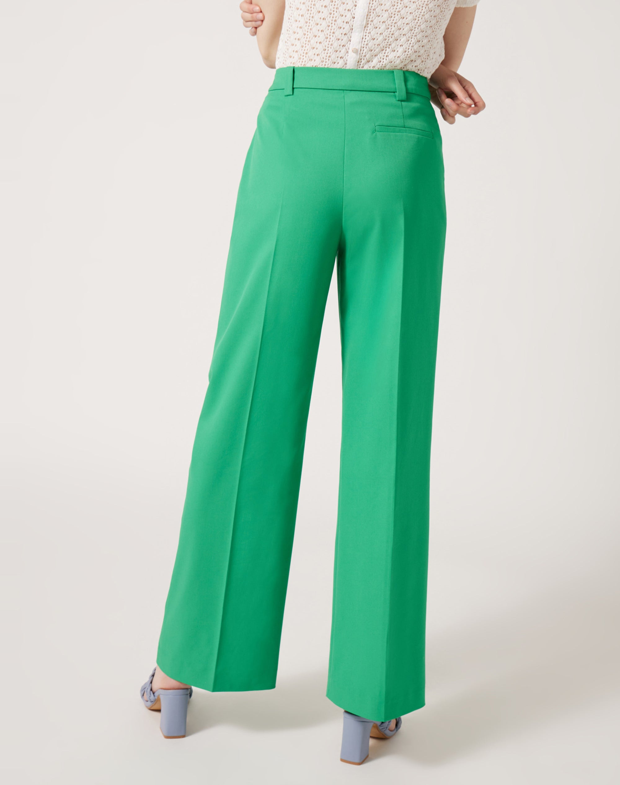 Pantalón ancho Color Verde